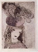 Marie Laurencin Roseal hat oil painting
